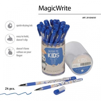 Ручка шариковая Bruno Visconti MagicWrite. Панда с зонтиком, 0.5мм, синяя арт.20-0240/43 Ручка шариковая Bruno Visconti MagicWrite. Панда с зонтиком, 0.5мм, синяя арт.20-0240/43