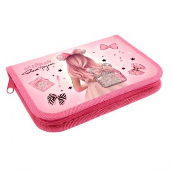 Пенал п/э 1-отделен. большой 190*130 с откидной планкой арт.ПКТ 07-20 Девочка с бантиками