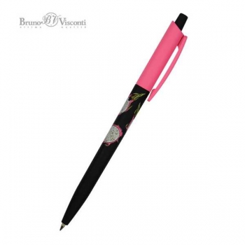 Ручка шариковая автоматическая Bruno Visconti HappyClick. Fresh  fruity. Питахайя, 0,5мм, синяя арт.20-0241/48