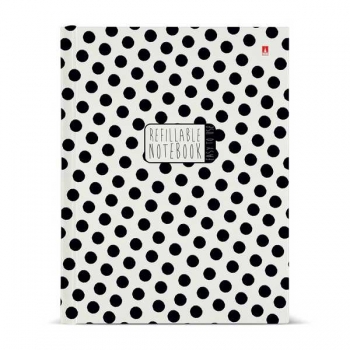 Тетрадь А5 80л на кольцах Альт BLACKWHITE, 7БЦ со сменным блоком арт.7-80-081/05