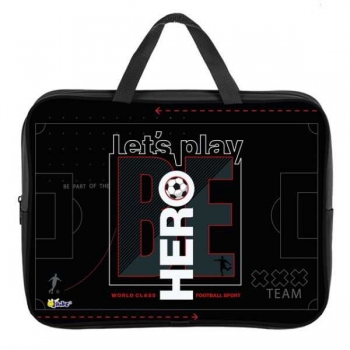 Папка А4 с ручками, на молнии, 350х265х45мм, ткань арт.ПМД 2-20 Будь героем