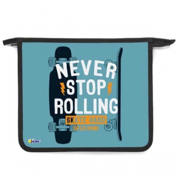 Папка д/тетр. А5 на молнии, пластик арт.ПТ-73 Never Stop Rolling Папка д/тетр. А5 на молнии, пластик арт.ПТ-73 Never Stop Rolling
