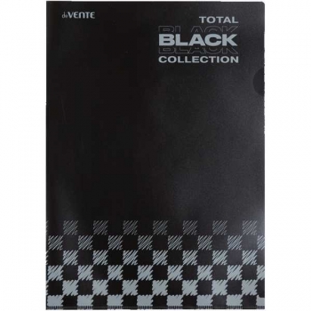 Папка-уголок А4 (220х310мм) deVENTE TOTAL BLACK, 180 мкм, непрозр. черная с диз. арт.3074322 Папка-уголок А4 (220х310мм) deVENTE TOTAL BLACK, 180 мкм, непрозр. черная с диз. арт.3074322