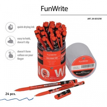 Ручка шариковая Bruno Visconti FunWrite. Keep Away.Stop  0,5мм, синяя арт.20-0212/56