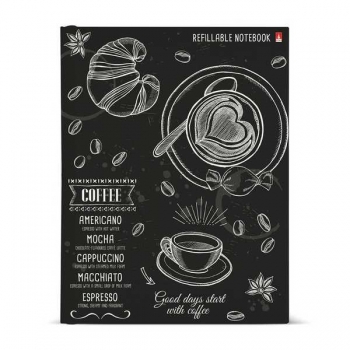 Тетрадь А5 80л на кольцах Альт CAFFEE NERO, 7БЦ со сменным блоком арт.7-80-081/21