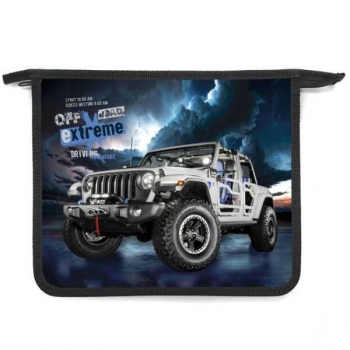 Папка д/тетр. А5 на молнии, пластик арт.ПТ-73 Джип