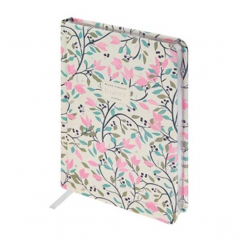 Ежедневник А5+ 145*205 мм, недатир. Bruno Visconti  Цветочное счастье 240 стр, тв.обл, ментоловый срез арт.3-744/07