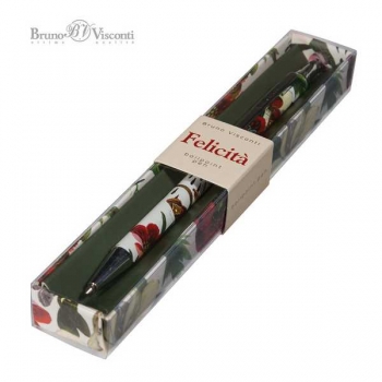 Ручка Bruno Visconti  Felicita.FLORA.ПИОНЫ шарик.автомат.в картон.футляре,0.7мм,синяя,метал.корпус арт.20-0263/19 Ручка Bruno Visconti  Felicita.FLORA.ПИОНЫ шарик.автомат.в картон.футляре,0.7мм,синяя,метал.корпус арт.20-0263/19