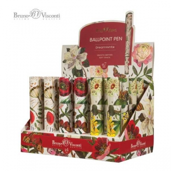 Ручка шариковая Bruno Visconti DreamWrite. Flora.Bloom flowers в карт. тубе, 0.7мм, синяя, 3 вида арт.20-0264/15 Ручка шариковая Bruno Visconti DreamWrite. Flora.Bloom flowers в карт. тубе, 0.7мм, синяя, 3 вида арт.20-0264/15
