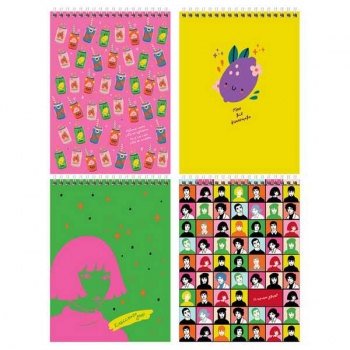 Блокнот А5 80л на гребне BG На позитиве в клетку арт.Б5гр80 12211