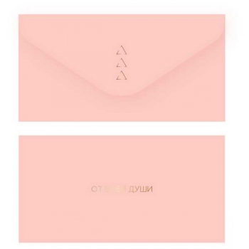 Конверт для денег 85*164мм MESHU Нектарин, soft-touch, фольга арт.MS_55132