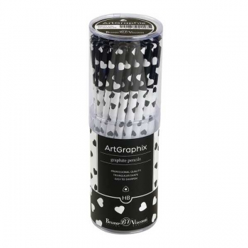 Карандаш Bruno Visconti HB ч/гр. ArtGraphix. Сердечки, трехгранный, пластик. корпус арт.21-0038/25