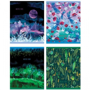 Тетрадь 48л в клетку BG Mystic vibes, металлизированный пантон арт.Т5ск48 10559