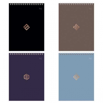 Блокнот А5 40л на гребне BG Моноколор. Классика в клетку арт.Б5гр40 59753