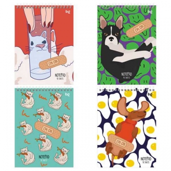 Блокнот А5 40л на гребне BG Такие смешные в клетку арт.Б5гр40 59755