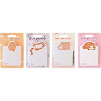 Клейкая бумага д/заметок deVENTE (74*94) 30л, Lazy cat арт.2010011