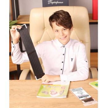 Закладки-ляссе  для книг, самоклеящиеся, ПВХ, набор 6шт 12х376 мм, черный арт. 2921-107