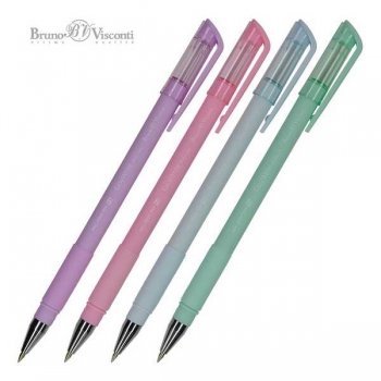Ручка шариковая Bruno Visconti EasyWrite. ZEFIR, 0.5мм, синяя, корпус ассорти арт.20-0206 Ручка шариковая Bruno Visconti EasyWrite. ZEFIR, 0.5мм, синяя, корпус ассорти арт.20-0206