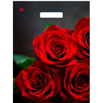 Мешок 40х31см ПВД 60мкм ламинированный с вырубной ручкой, Аромат розы арт.н00268708