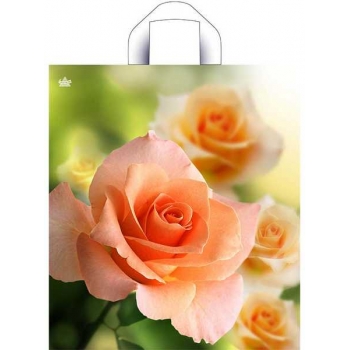 Мешок 42х38см ПНД 37мкм с петлевой ручкой, Утренняя роза арт.н00269307