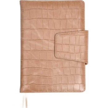 Ежедневник А5 145*205 мм, недатир. deVENTE Accent 272 стр, крем. бум., тв. обл., СВЕТЛО-КОРИЧНЕВЫЙ арт.2234523