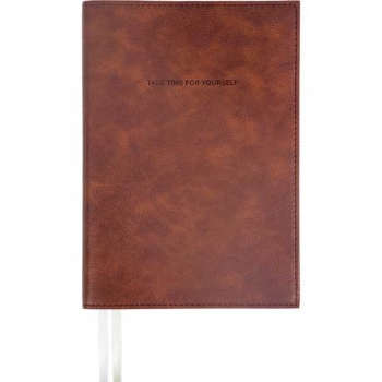 Ежедневник А5 145*205 мм, недатир. deVENTE Orto 272 стр, бел. бум, перф-я, мягкая съемн. обл, КОРИЧНЕВЫЙ арт.2234510