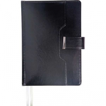 Ежедневник А5 145*205 мм, недатир. deVENTE Prestige 272 стр, бел. бум., перф-я, тв. обл., ЧЕРНЫЙ арт.2234519