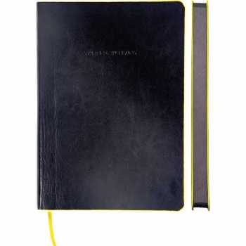 Записная книжка А5 160л. deVENTE THE BEST IN BLACK 145х205мм, бел.бум, мяг обл, ЧЕРНАЯ с желтым арт.2251528