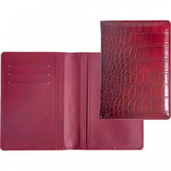 Обложка на паспорт deVENTE Belcanto 10x14см, иск.кожа фактурная, 3 отд. для визиток, бордовая арт.1030400