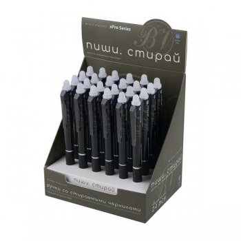 Ручка гелевая автомат. Bruno ViscontiDeleteClick.xPro Nero, 0.5мм, синяя, СО СТИРАЕМЫМИ ЧЕРНИЛАМИ  арт.20-0320/11