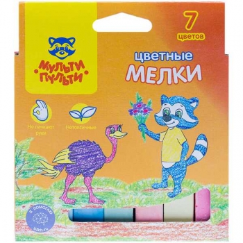 Мелки цветные 7 цв/наб. Енот в Австралии  арт.ЦМ_11130 Мелки цветные 7 цв/наб. Енот в Австралии  арт.ЦМ_11130