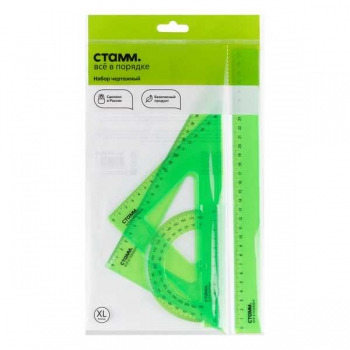 Набор    большой СТАММ неоновые цвета, прозр., размер XL (треуг.2шт,лин.30,тр-р), ассорти, европодвес  арт.НЧ-30523 Набор    большой СТАММ неоновые цвета, прозр., размер XL (треуг.2шт,лин.30,тр-р), ассорти, европодвес  арт.НЧ-30523