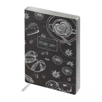 Ежедневник А5 125*200 мм, недатир. Bruno Visconti Caffe nero,256стр,гибк.обл,серебр.срез арт.3-743/04