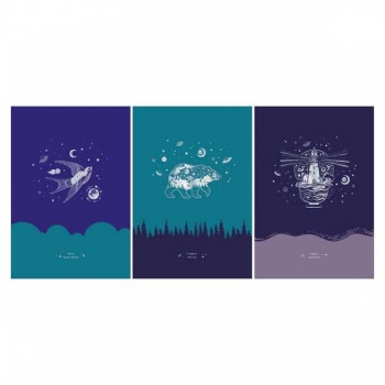 Тетрадь А4 96л в клетку BG Немного волшебства, soft-touch ламинация, тиснение голографической арт.Т4ск96_лс_тгф 11913