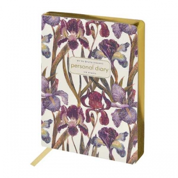 Ежедневник А6+ 106*148 мм, недатир. Bruno Visconti  FLORA.Ирисы 256 стр, гибк.обл, золотой срез арт.3-742/10