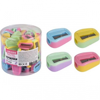 Точилка deVENTE пластмассовая, 1 отверстие Pastel арт. 4071402 Точилка deVENTE пластмассовая, 1 отверстие Pastel арт. 4071402