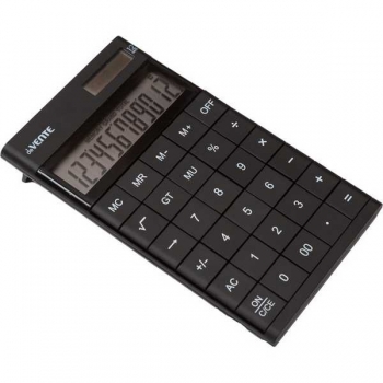 Калькулятор deVENTE Q-5B 12 разр., 2пит., одноуровн.память, 100*166*14мм, черный арт.4031360