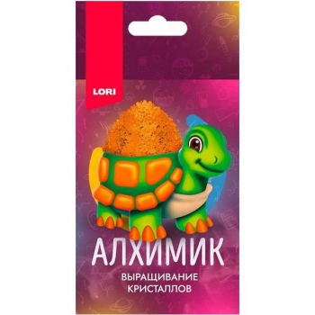Набор для детского творчества - Выращивание кристаллов. Алхимик. Объемные животные. Зеленая черепаха арт.Крп-013