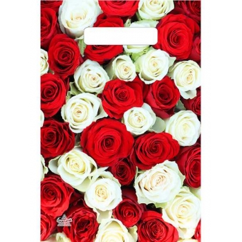 Мешок 30х20см ПВД 30мкм с вырубной неукрепленной ручкой, Классика роз арт.н00277862