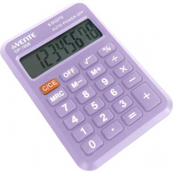 Калькулятор deVENTE DP-1608P 8 разр., 58*88*11мм (карманный), сиреневый арт.4030403 Калькулятор deVENTE DP-1608P 8 разр., 58*88*11мм (карманный), сиреневый арт.4030403