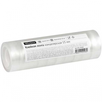 Скотч-лента прозрачная 15мм*20м, OfficeSpace арт.КЛс_44208