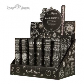 Ручка шариковая Bruno Visconti DreamWrite. Caffe nero  в карт. тубе, 0.7 мм, синяя, 3 вида арт.20-0264/18 Ручка шариковая Bruno Visconti DreamWrite. Caffe nero  в карт. тубе, 0.7 мм, синяя, 3 вида арт.20-0264/18