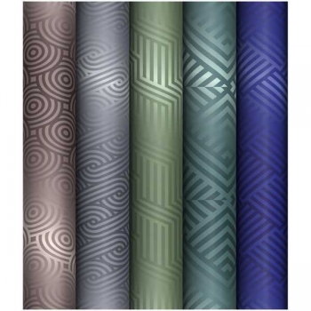 Бумага подарочная 70*100см,  MESHU Паттерн. Геометрия в рулонах, 80 г/м2, 1 лист, глянцевая, 5 дизайнов арт.MS_53486