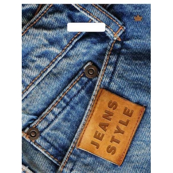 Мешок 40х31см ПВД 30мкм с вырубной ручкой, Джинс Стайл арт.н00277973