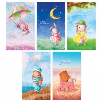 Блокнот А7 48л на склейке BG Little bunny в клетку арт.Б7ск48 12766