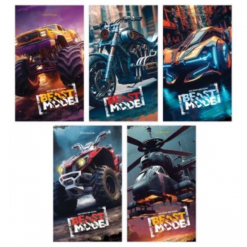 Блокнот А7 48л на склейке BG Mens car в клетку арт.Б7ск48 12765