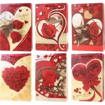 Пакет подарочный 25x37x9 см бумажный deVENTE Passion  230 г/м2, ассорти 6 цв арт. 9041195