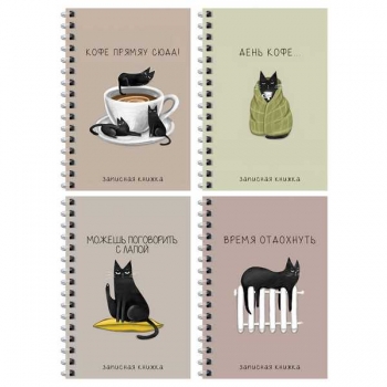 Записная книжка А6 120л на гребне BG Сделай паузу в клетку арт.ЗК6гр120 12791