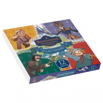 Пластилин Мульти-Пульти Волшебник Изумрудного Города, 12 цветов, 180г, со стеком, картон арт.ДП_64241