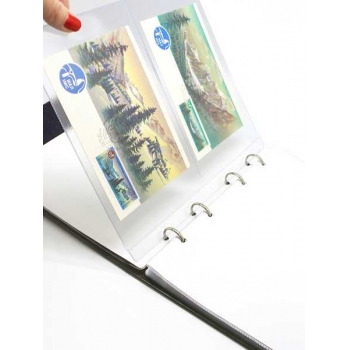 Альбом для банкнот и открыток 235*250, ПВХ, ткань  синяя  арт.2115.АК-401